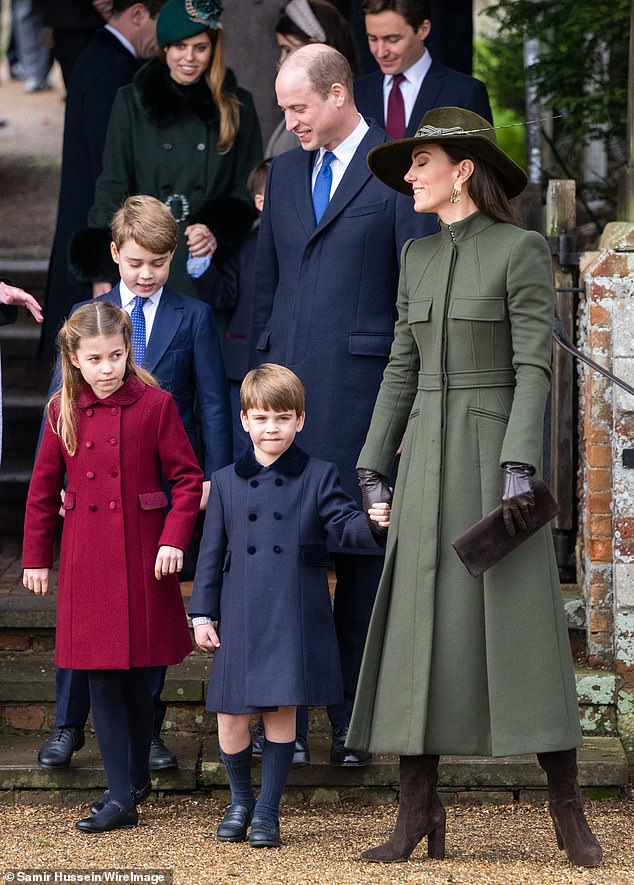 William's eldest son Prince George is second in line to the throne after his father, while his siblings Princess Charlotte and Prince Louis are third and fourth.